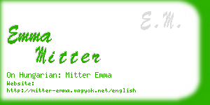 emma mitter business card